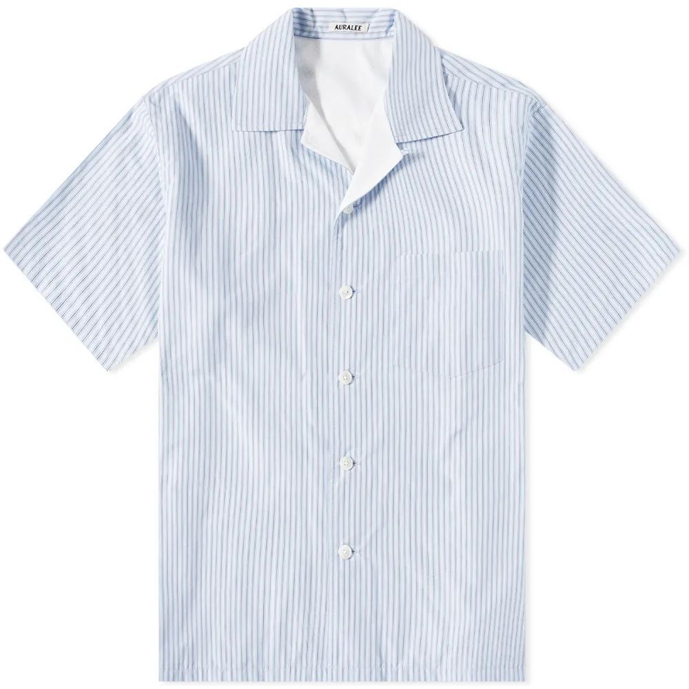 Men's Strriped Vacation Shirt Blue Stripe
