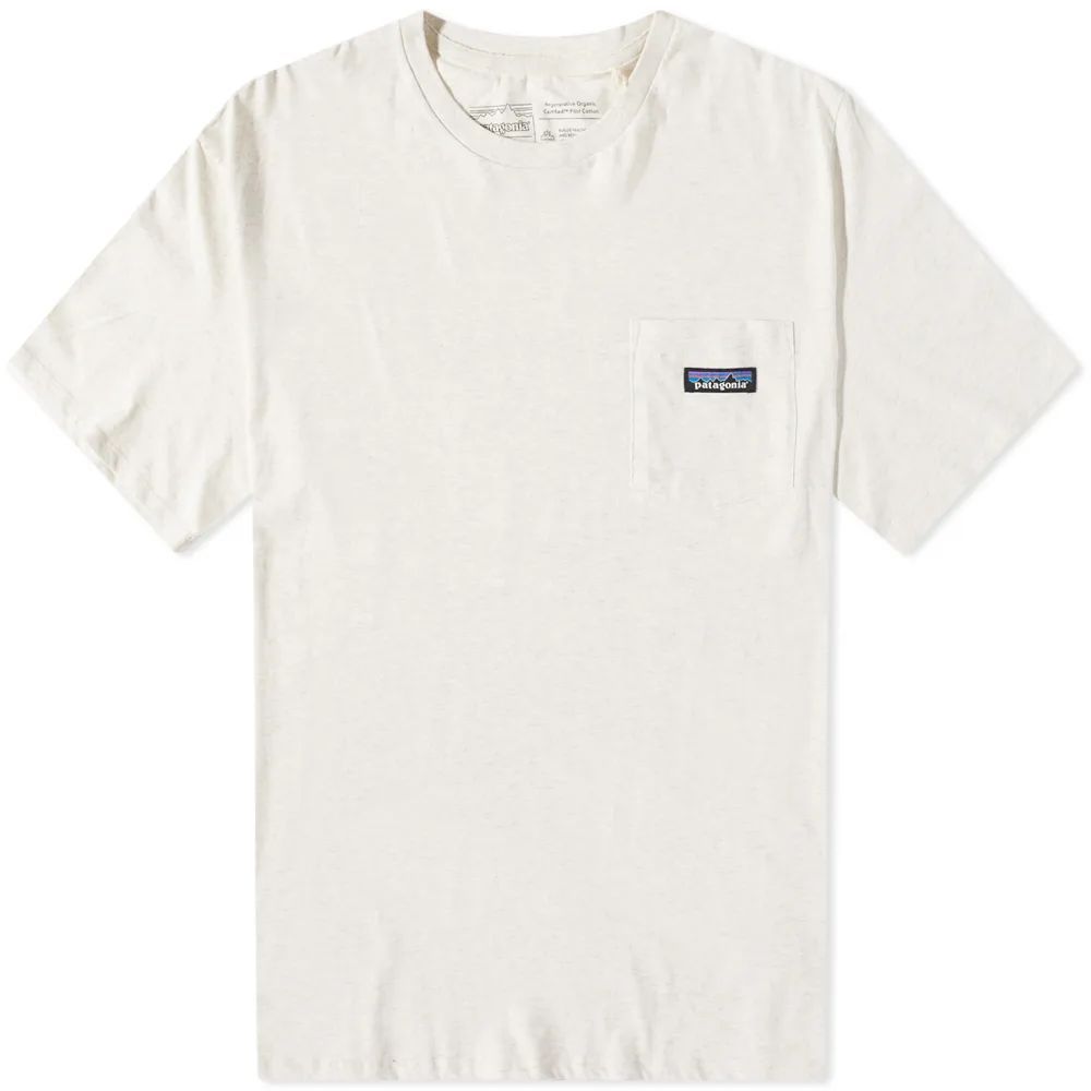 Men's Regenerative Cotton Pocket T-Shirt Birch White