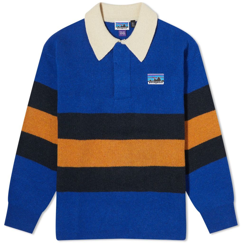 50th Anniversary Recycled Wool Rugby Knit Rugby Big: Cobalt Blue