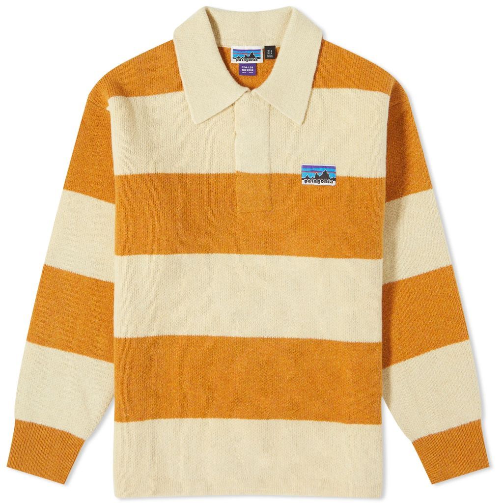 50th Anniversary Recycled Wool Rugby Knit Rugby Stripe: Dried Mango
