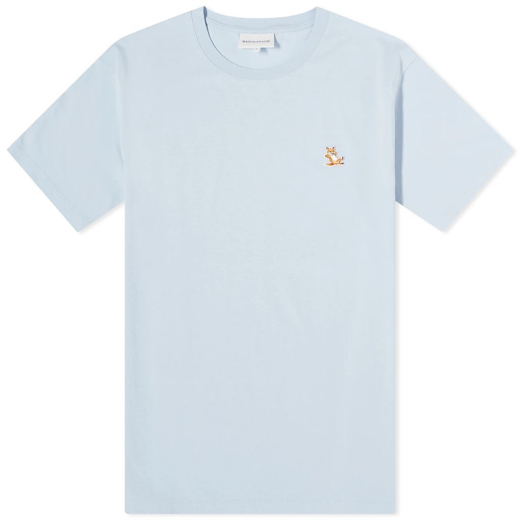 Maison Kitsune Chillax Fox Patch Regular T-Shirt Sky Blue