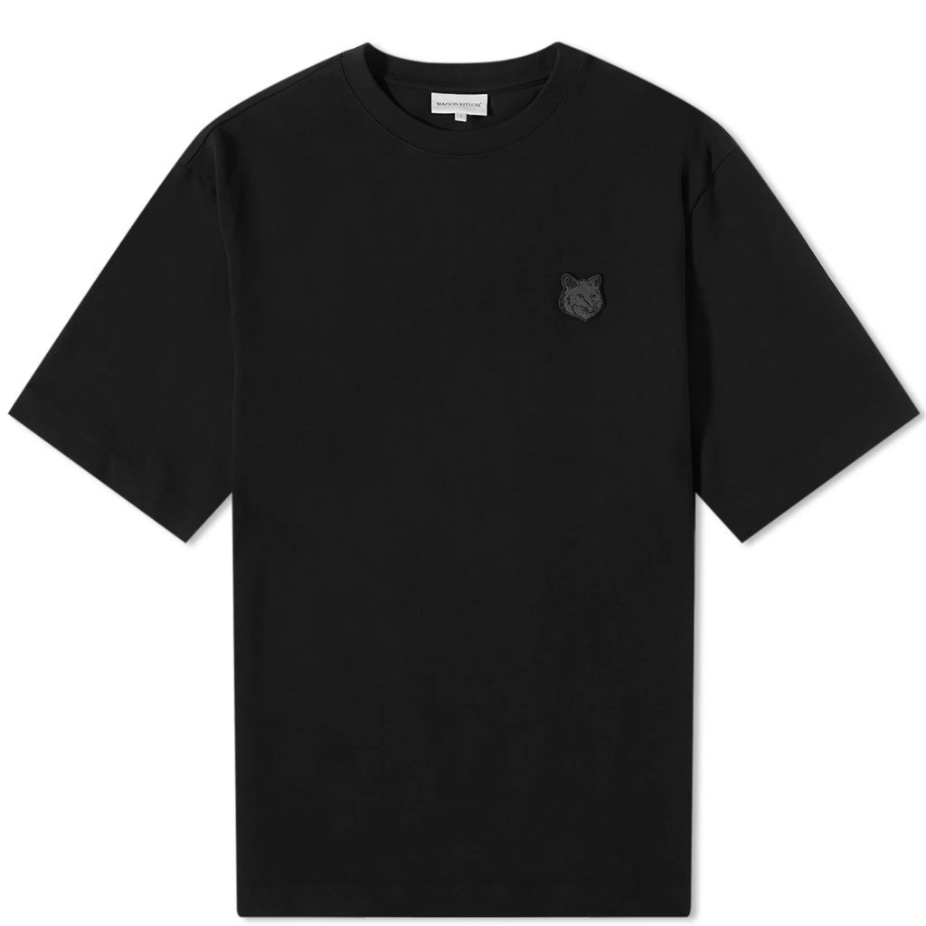 Maison Kitsune Tonal Fox Head Patch Oversize T-Shirt Black