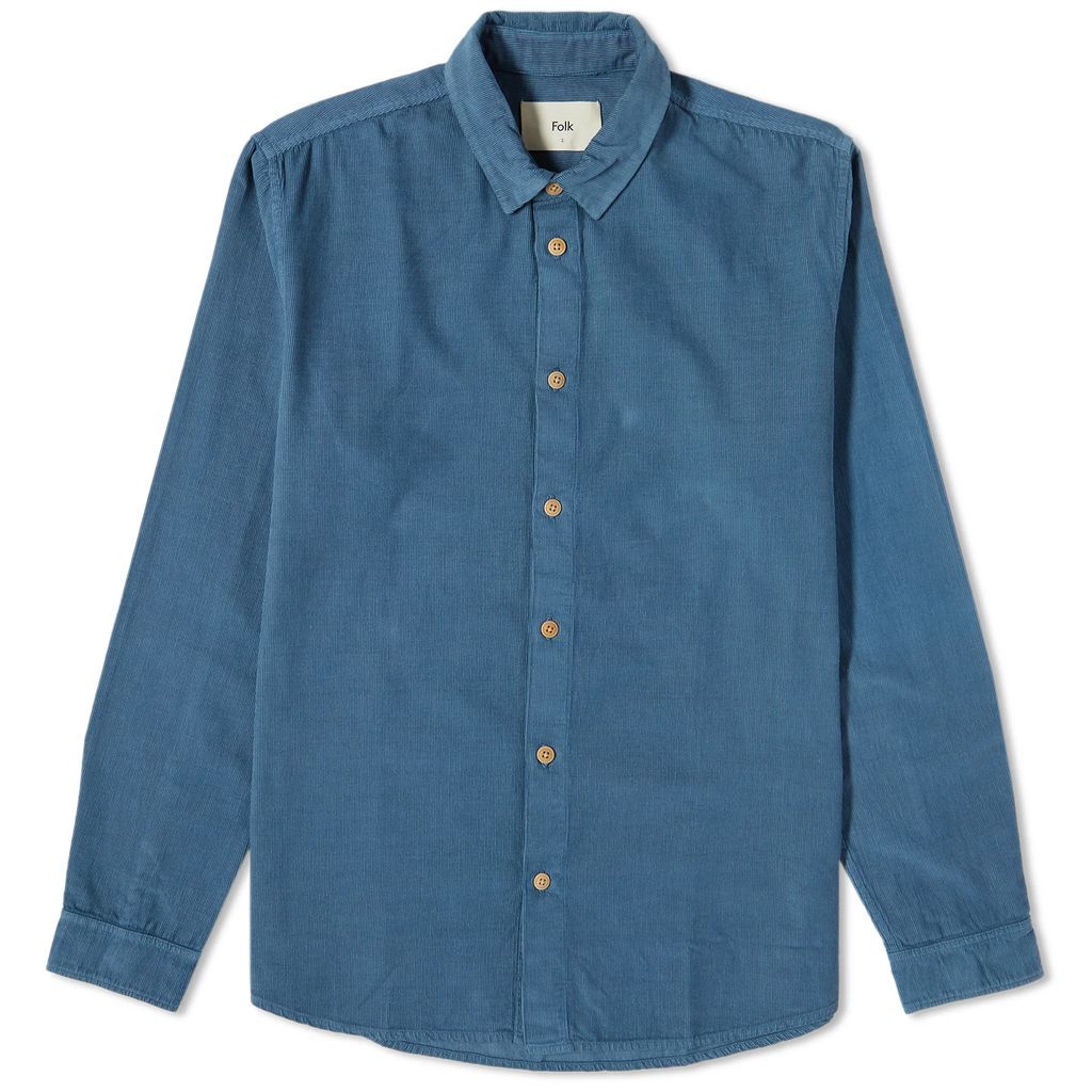 Men's Babycord Shirt Soft Blue