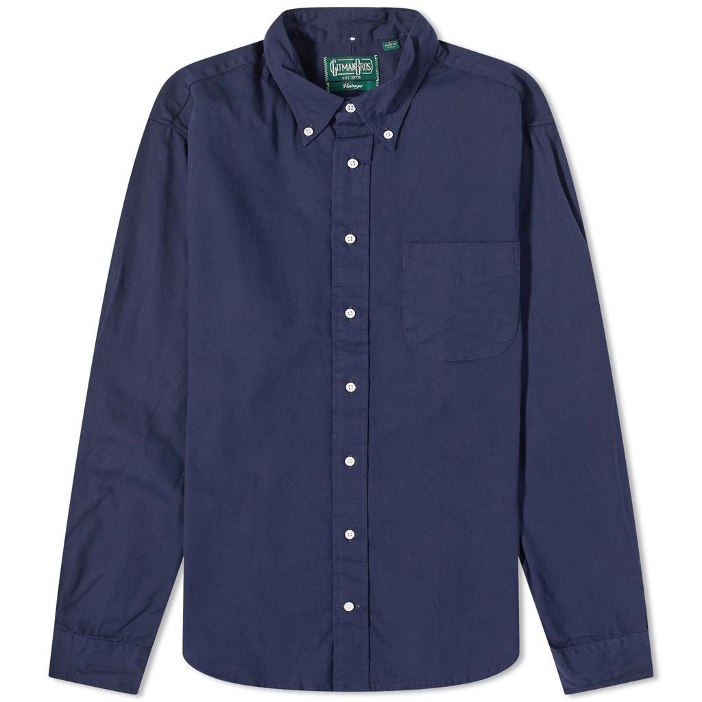 Men's Button Down Overdyed Oxford Shirt Navy