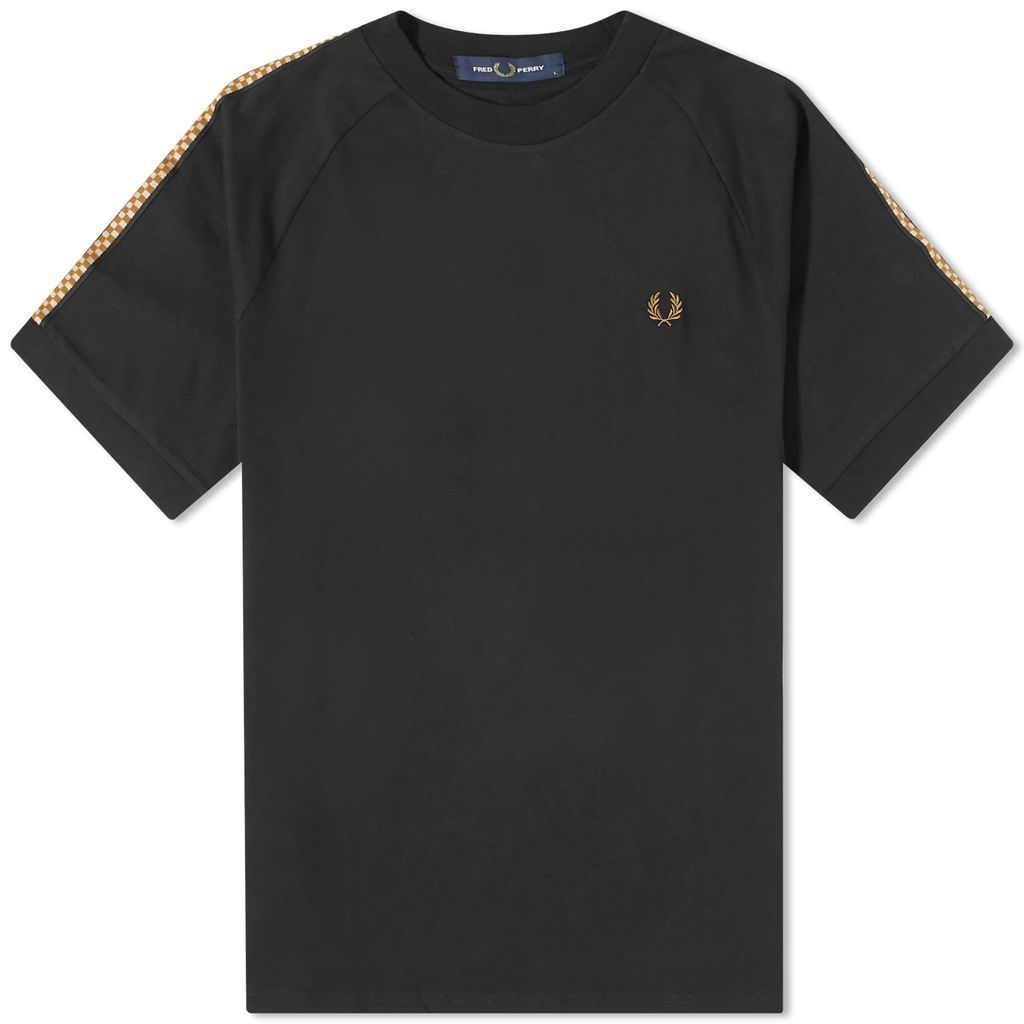 Men's Chequerboard Tape T-Shirt Black