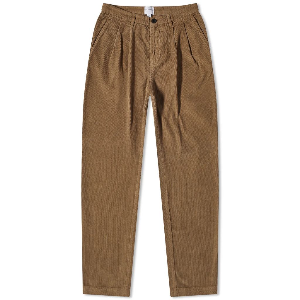 Men's Double Pleat Cord Pants Cedar