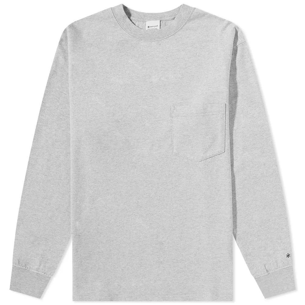 Men's Long Sleeve Recycled Cotton Heavy T-Shirt Medium Grey