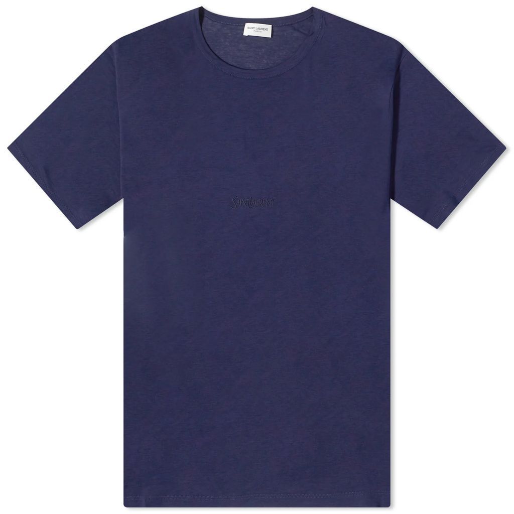 Men's Embroidered Logo T-Shirt Blueberry