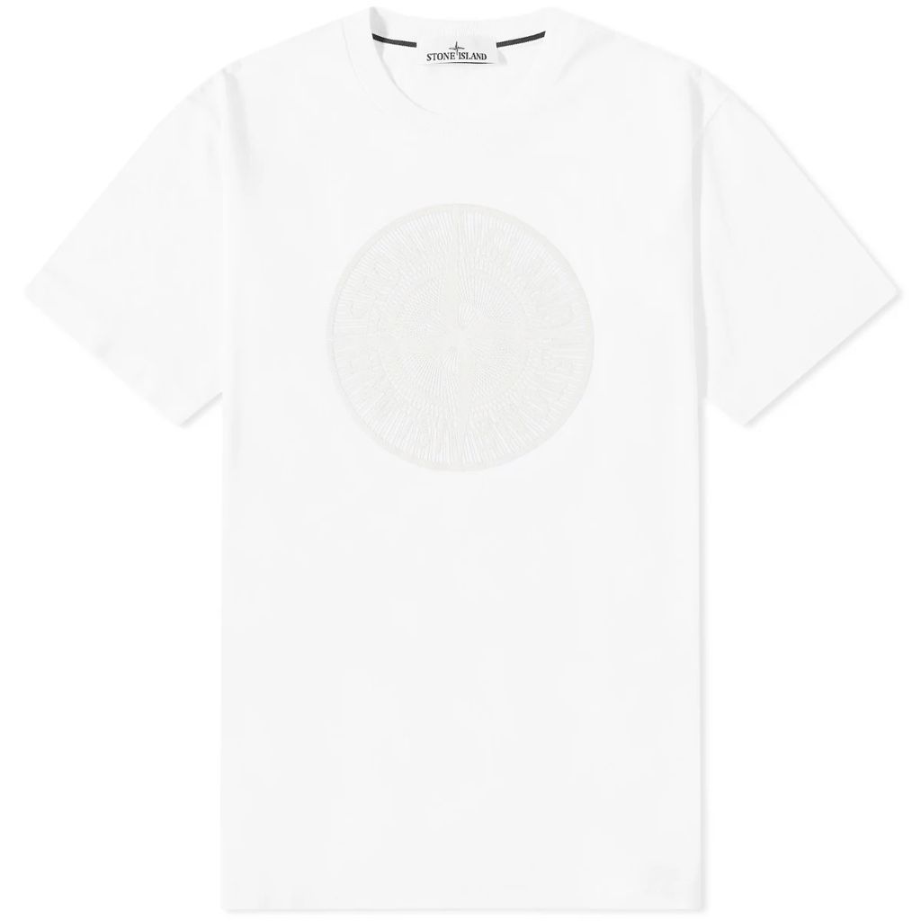 Men's Industrial Two Textured Print T-Shirt White
