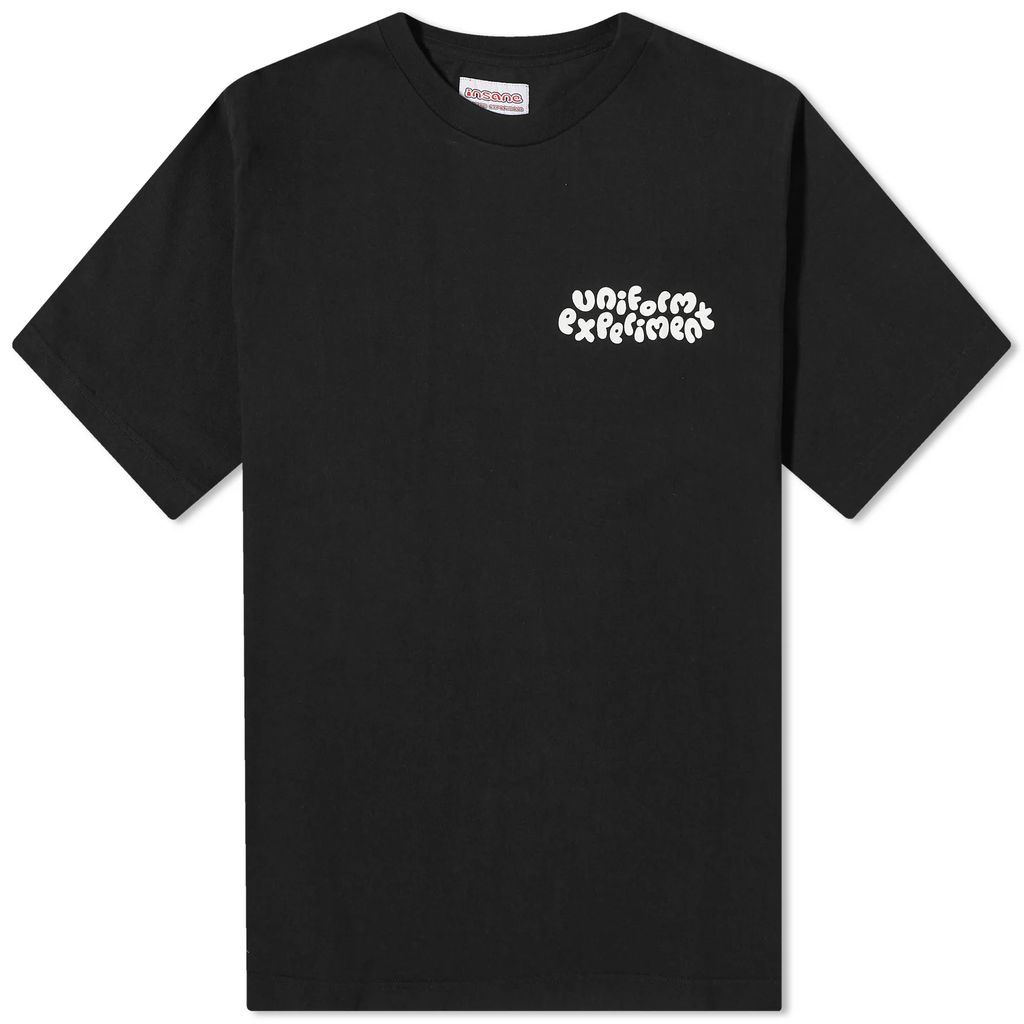 Men's Insane Monochrome Wide T-Shirt Black Teddy