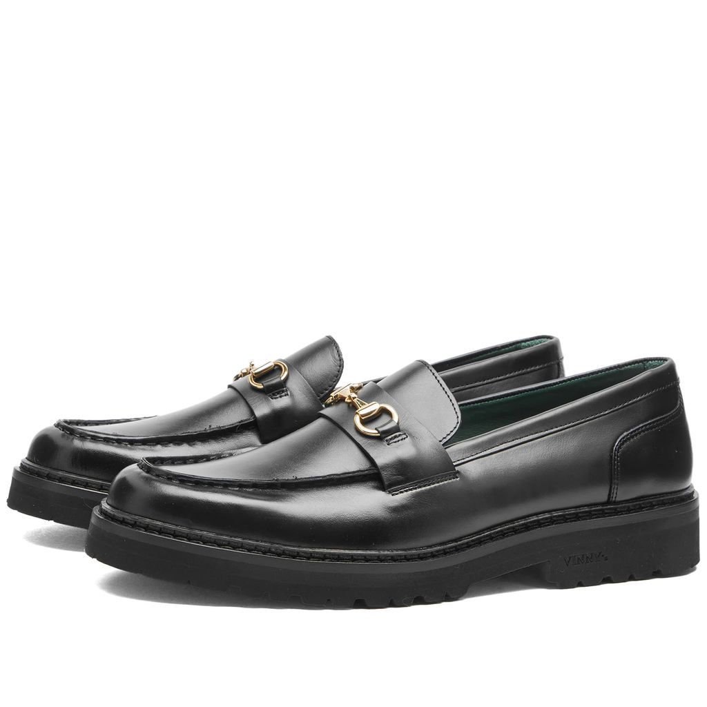 Men's Le Club Horsebit Snaffle Loafer Black Crust Leather