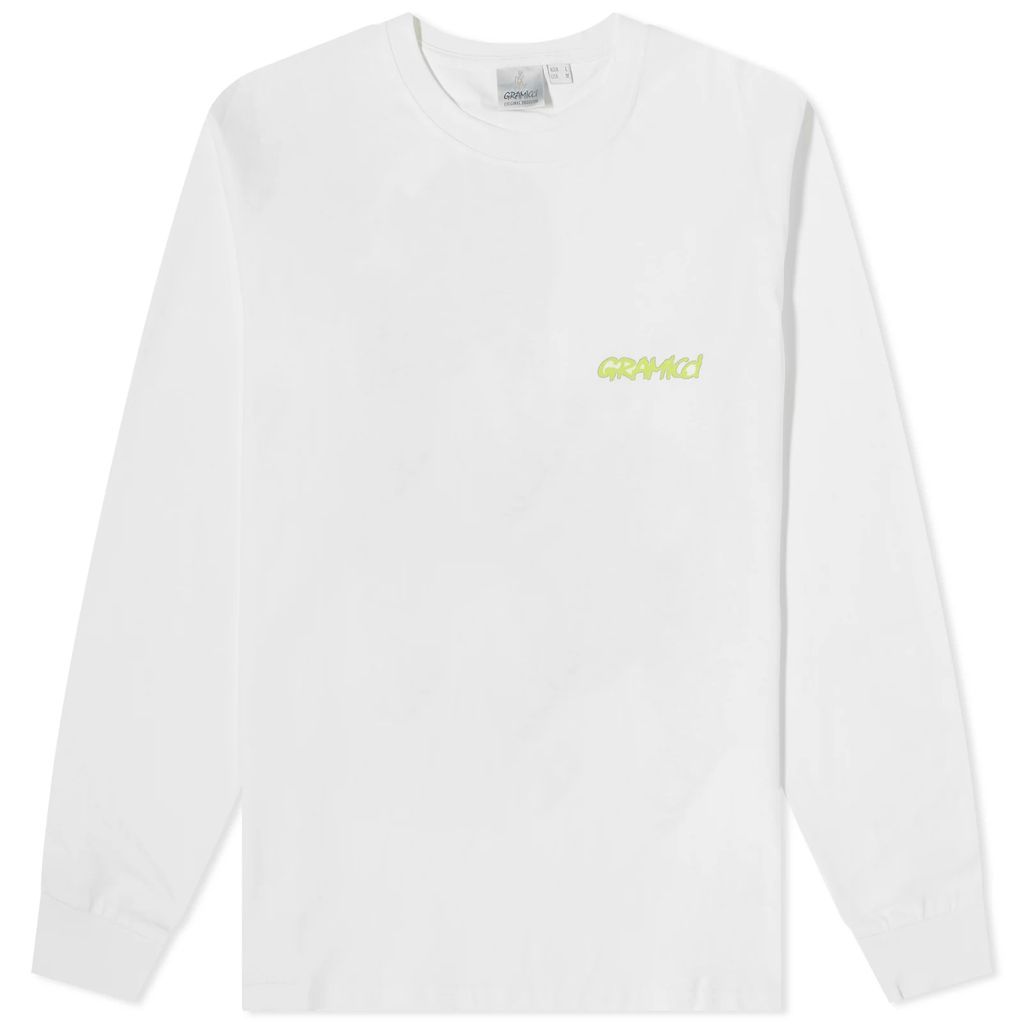 Men's Long Sleeve Footprints T-Shirt White