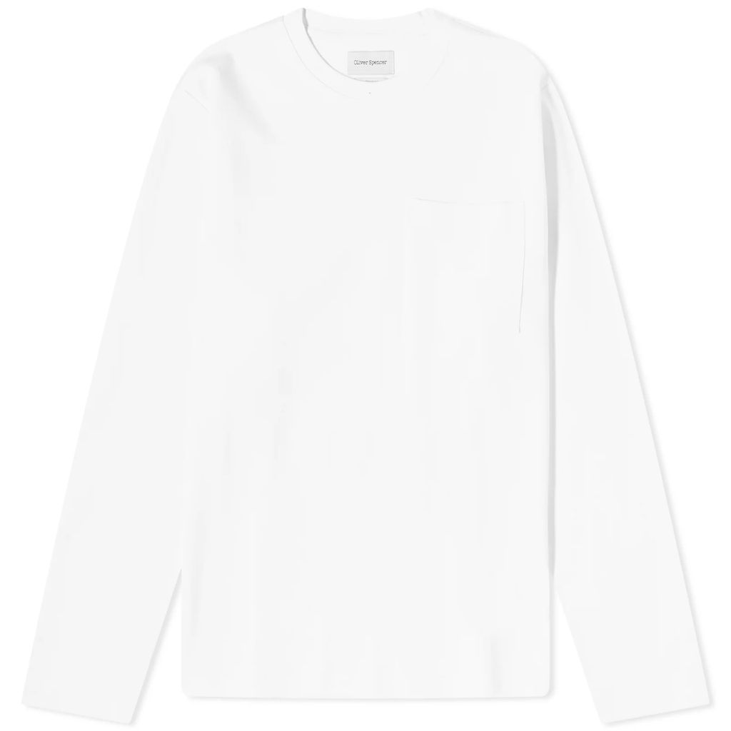 Men's Long Sleeve Heavy T-Shirt White