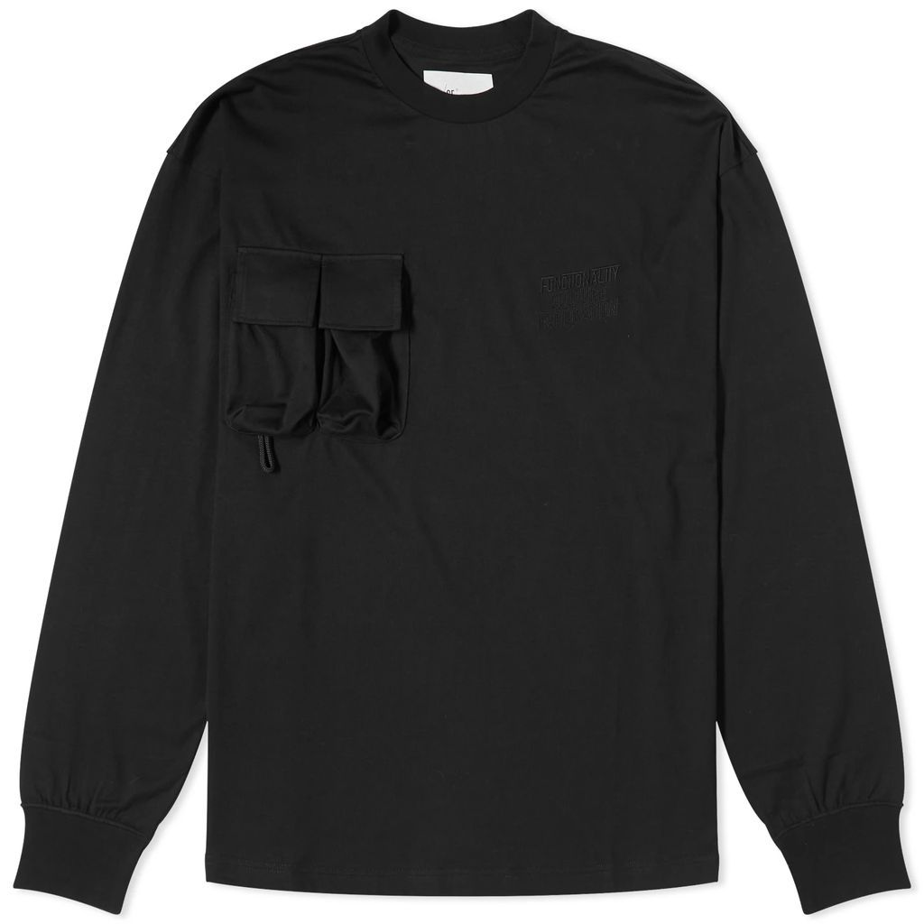 Men's Long Sleeve PLA Pocket T-Shirt Black