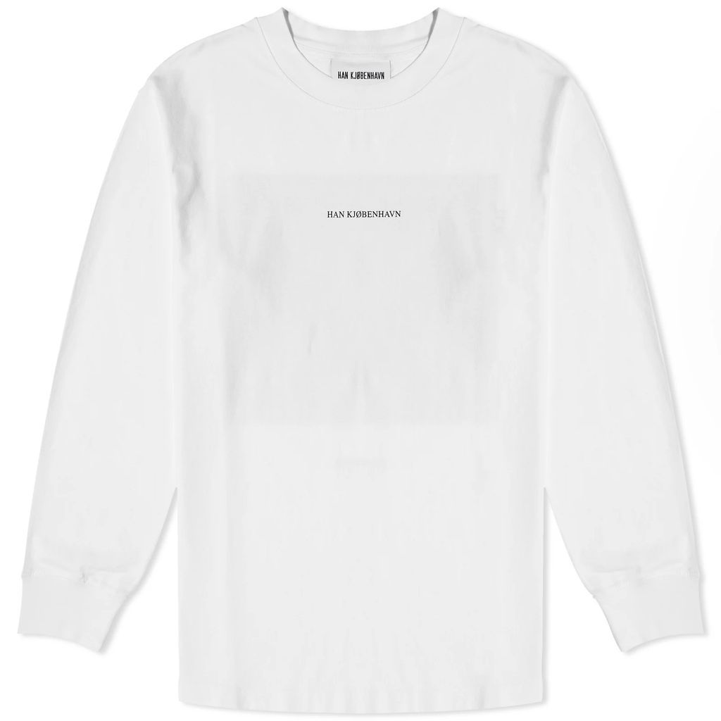 Men's Long Sleeve Supper Boxy T-Shirt White