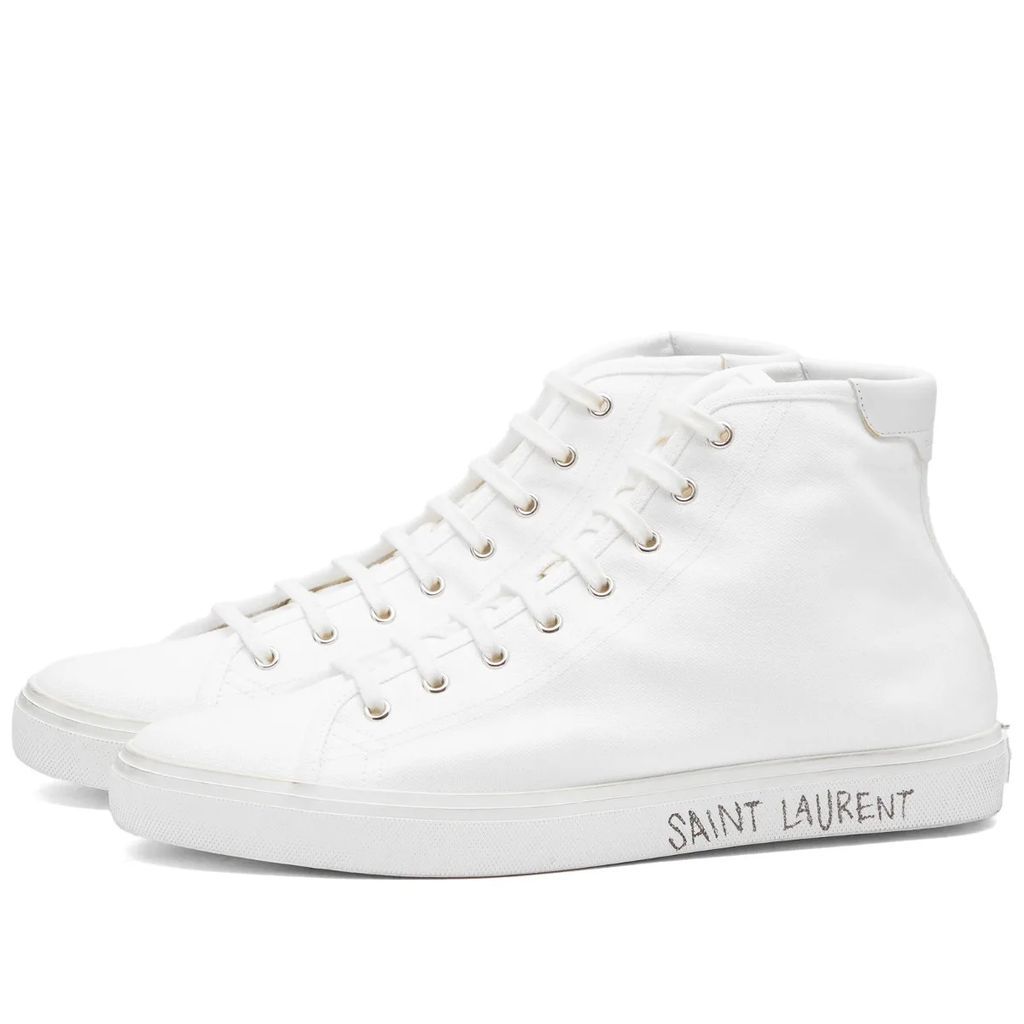 Men's Malibu Mid Signature Sneaker White