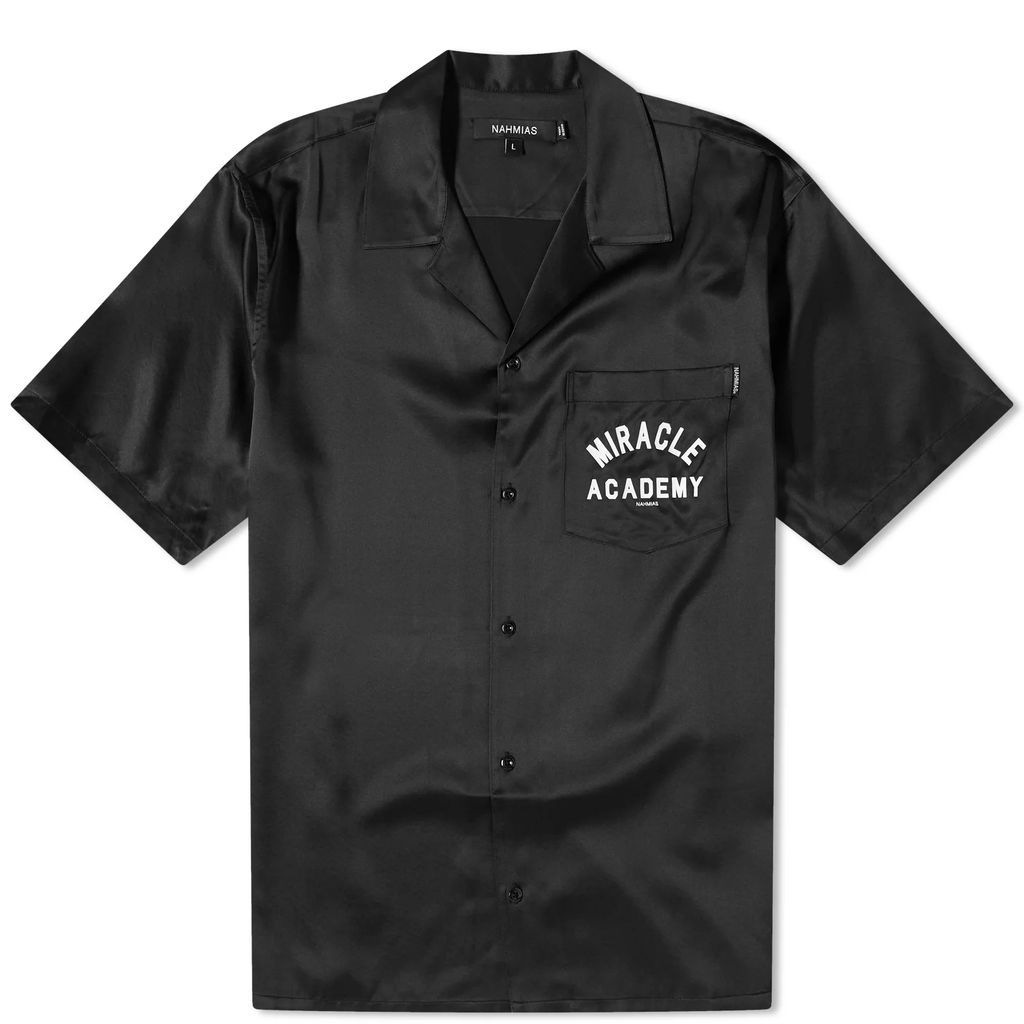 Men's Miracle Academy Short Sleeve Silk Shirt Black