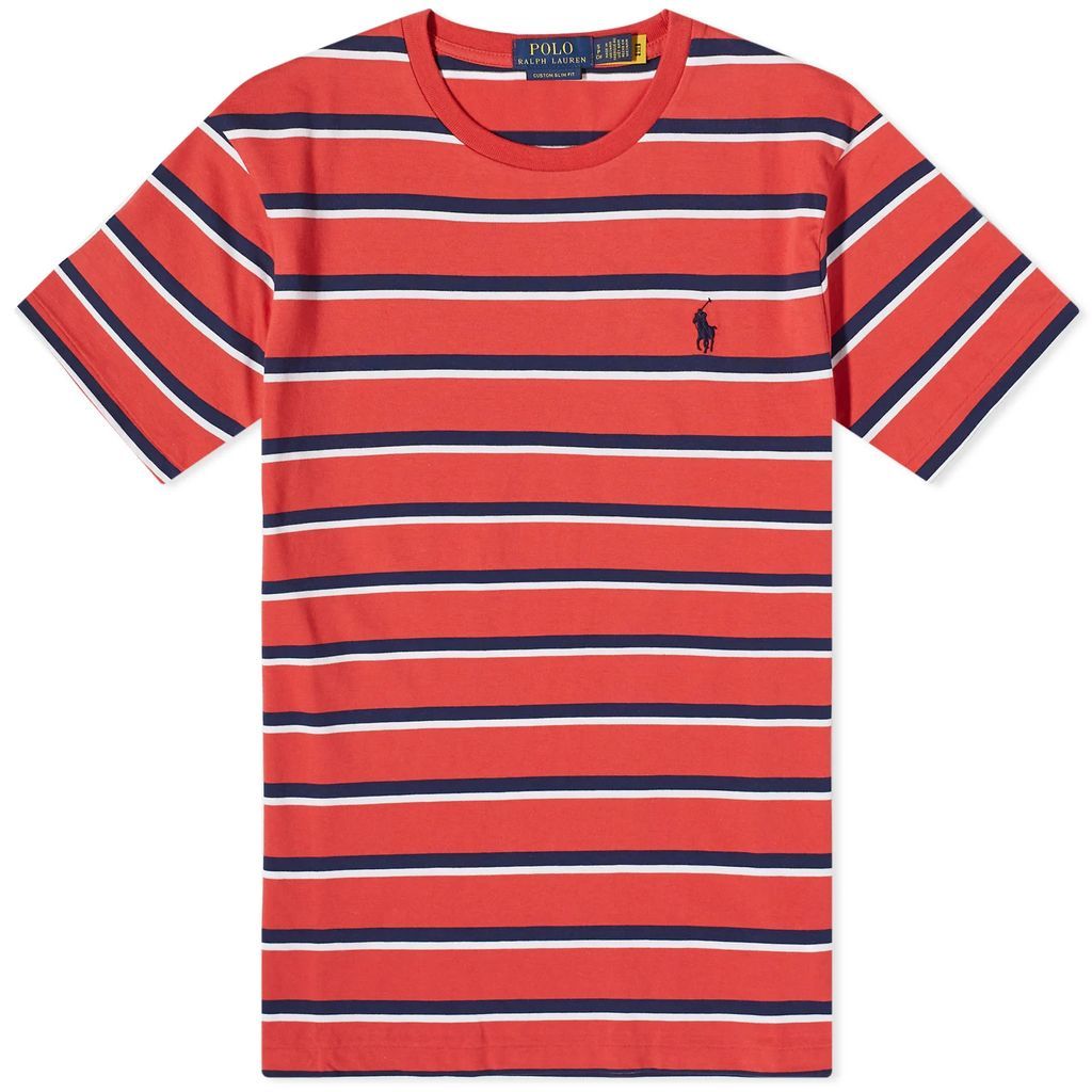 Men's Multi Stripe T-Shirt Spring Red Multi