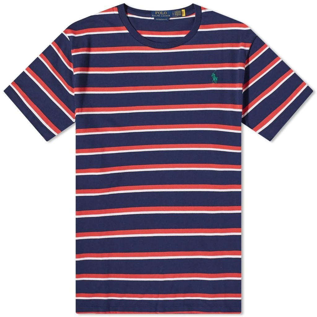 Men's Multi Stripe T-Shirt Newport Navy Multi