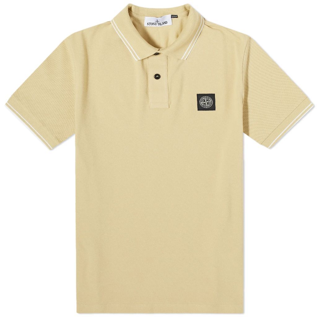 Men's Patch Polo Natural Beige