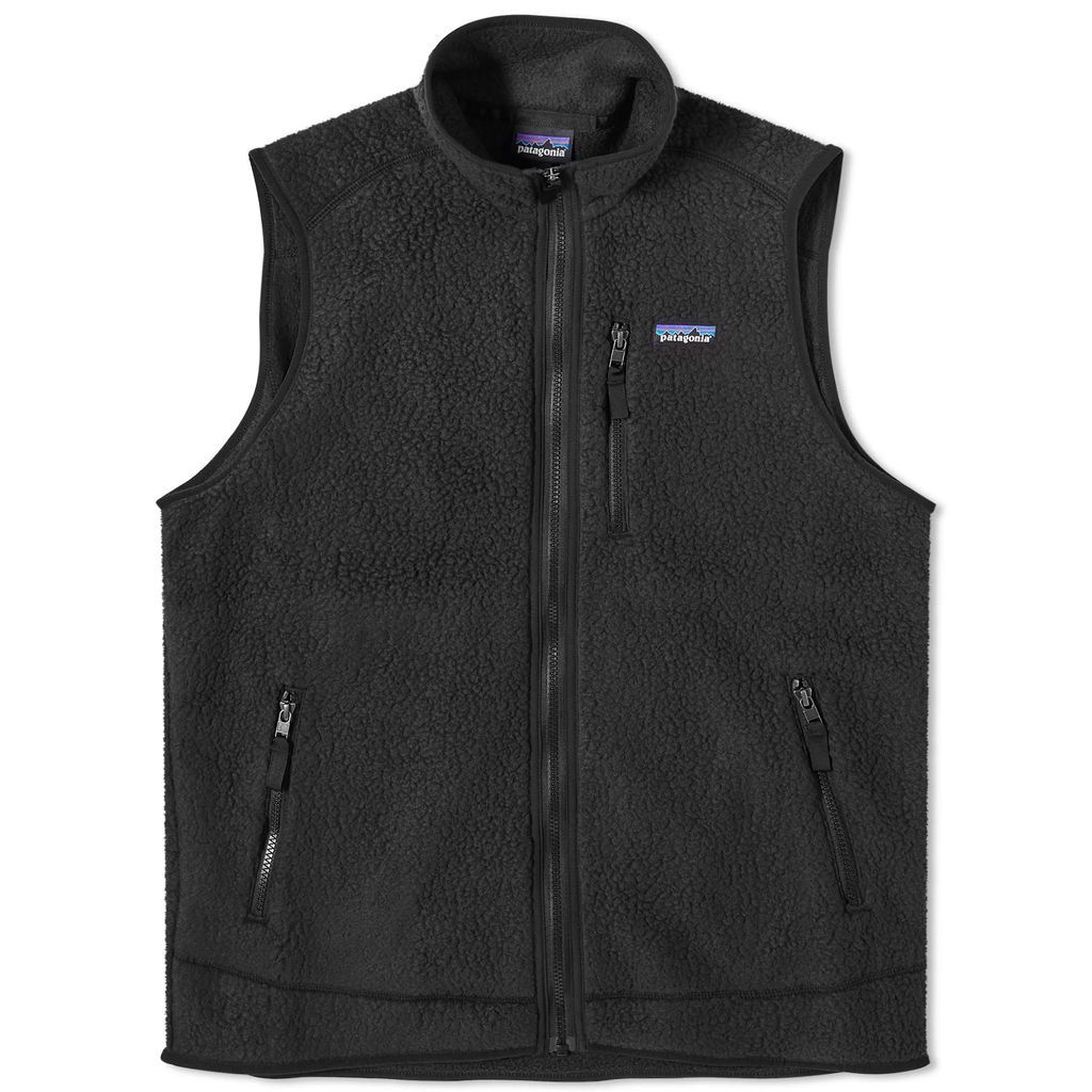 Men's Retro Pile Vest Black