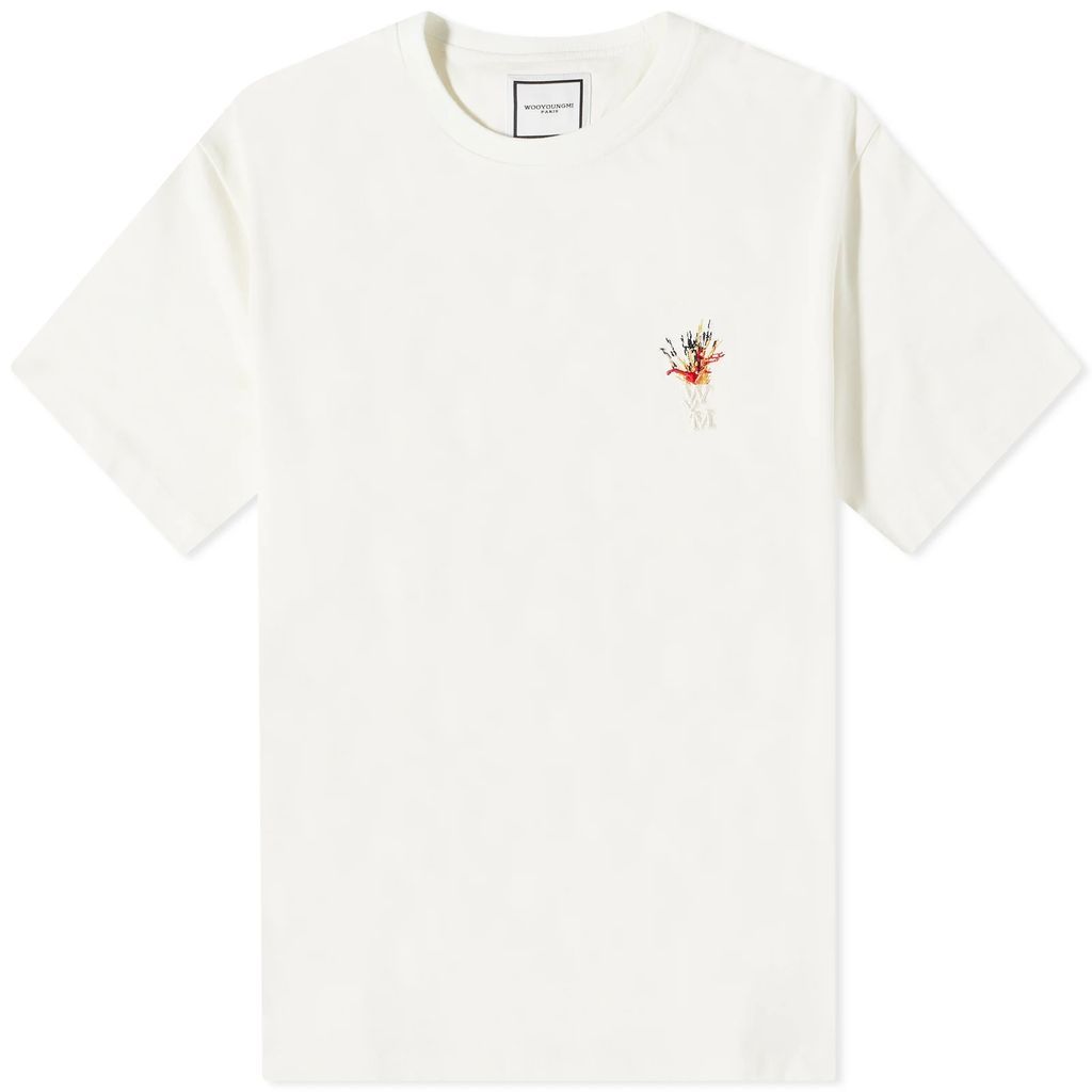 Men's Seoul Back Logo Mountain Graphic T-Shirt Ivory