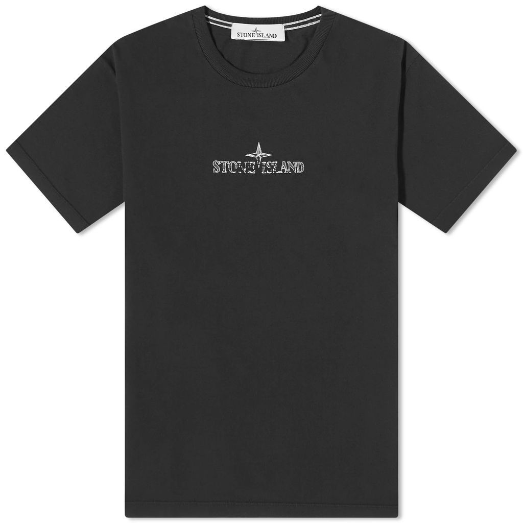 Men's Stamp Centre Logo T-Shirt Black
