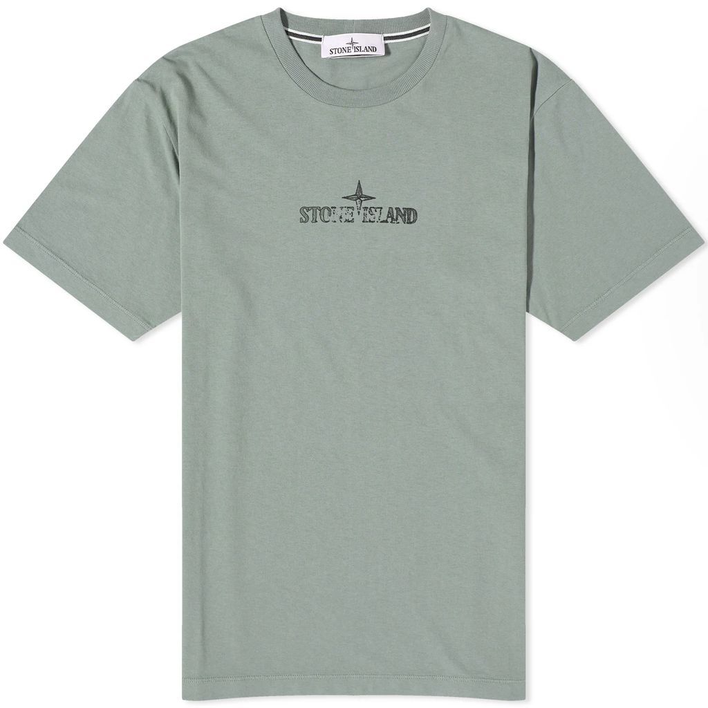 Men's Stamp Centre Logo T-Shirt Sage