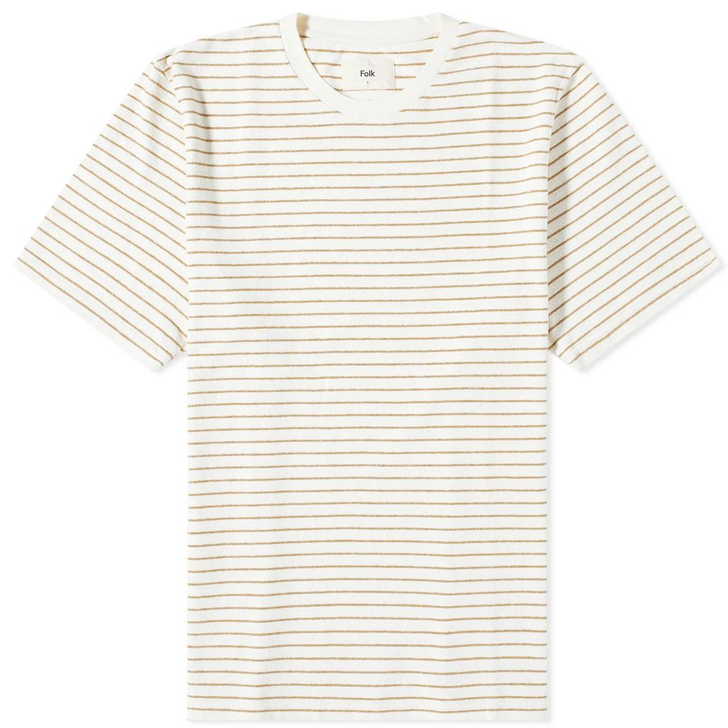 Men's Textured Stripe T-Shirt Tobacco Stripe