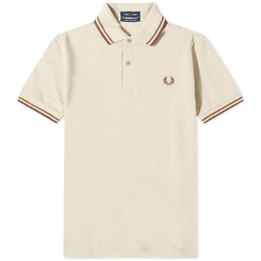 Men's Twin Tipped Polo Oatmeal/Dark Caramel/Whisky Brown