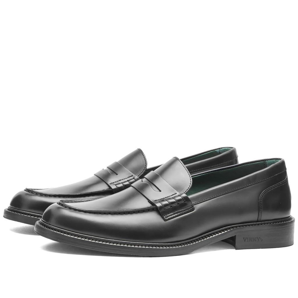 Men's Townee Penny Loafer Black Polido Leather