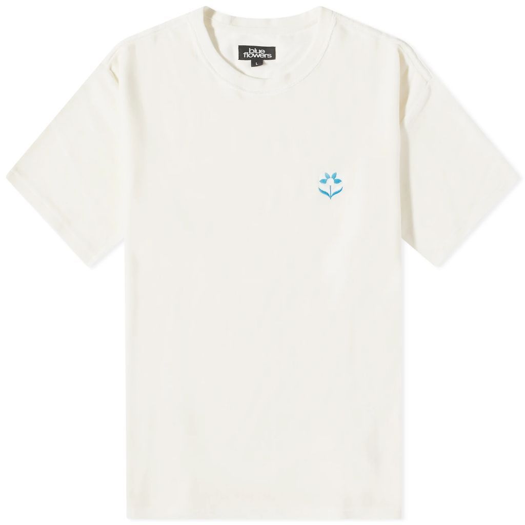 Men's Velour Logo T-Shirt Antique White
