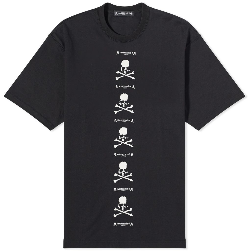 Men's Vertical Repeat Logo T-Shirt Black