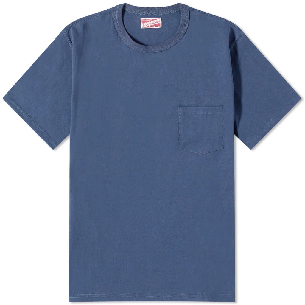 The Real McCoy's Joe McCoy Pocket T-Shirt Marine Blue