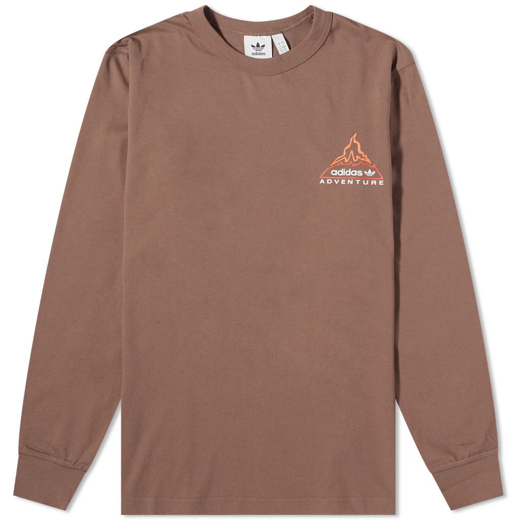 Men's Long Sleeve Adventure Volcano T-Shirt Earth Strata