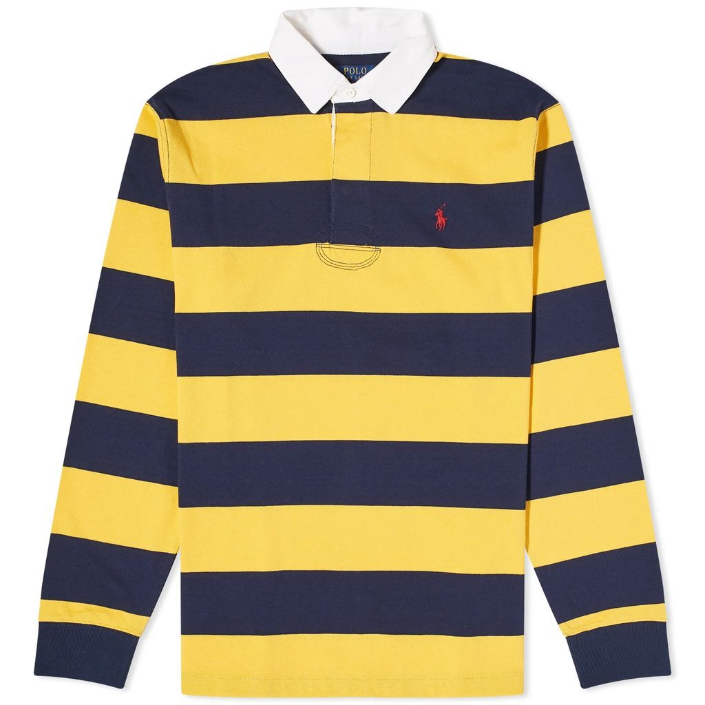 Men's Stripe Rugby Shirt Cruise Navy/Gold Bugle