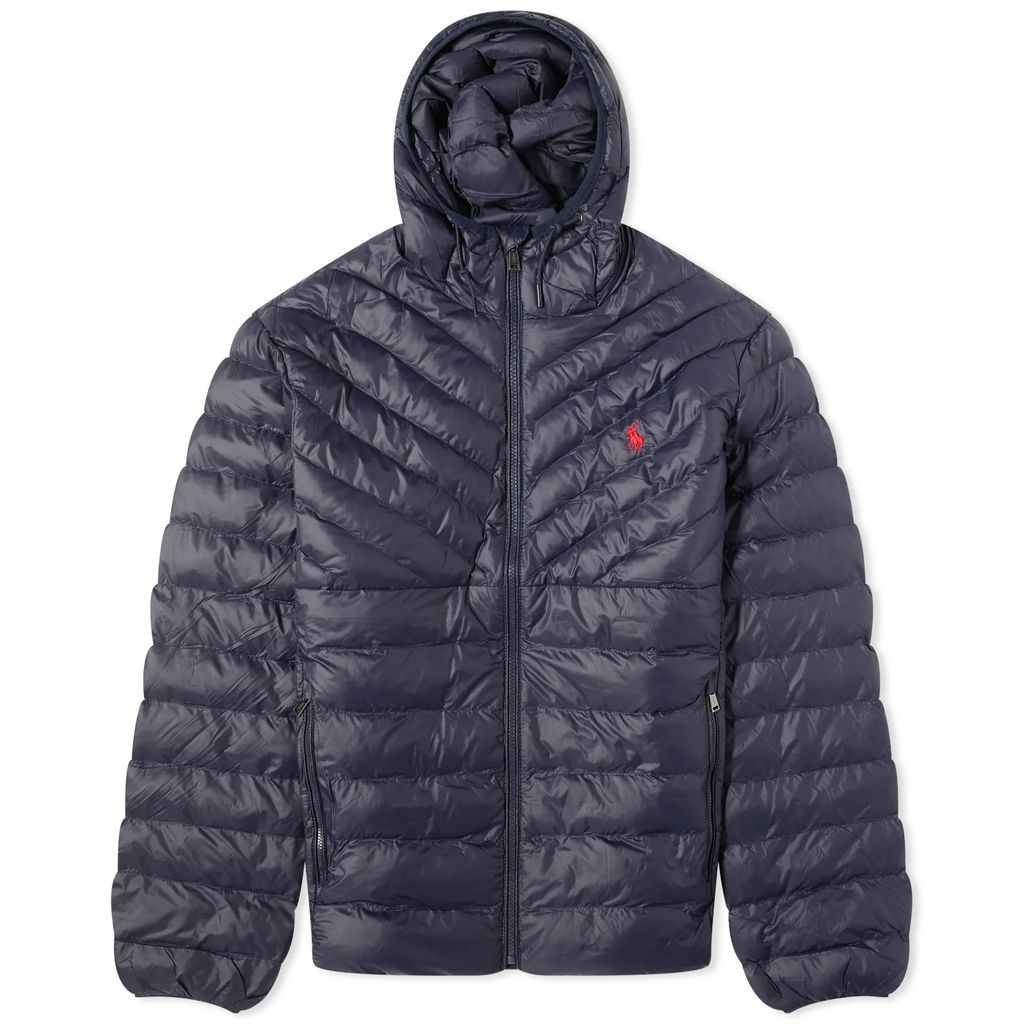 Men's Terra Chevron Insulated Hooded Jacket Collection Navy