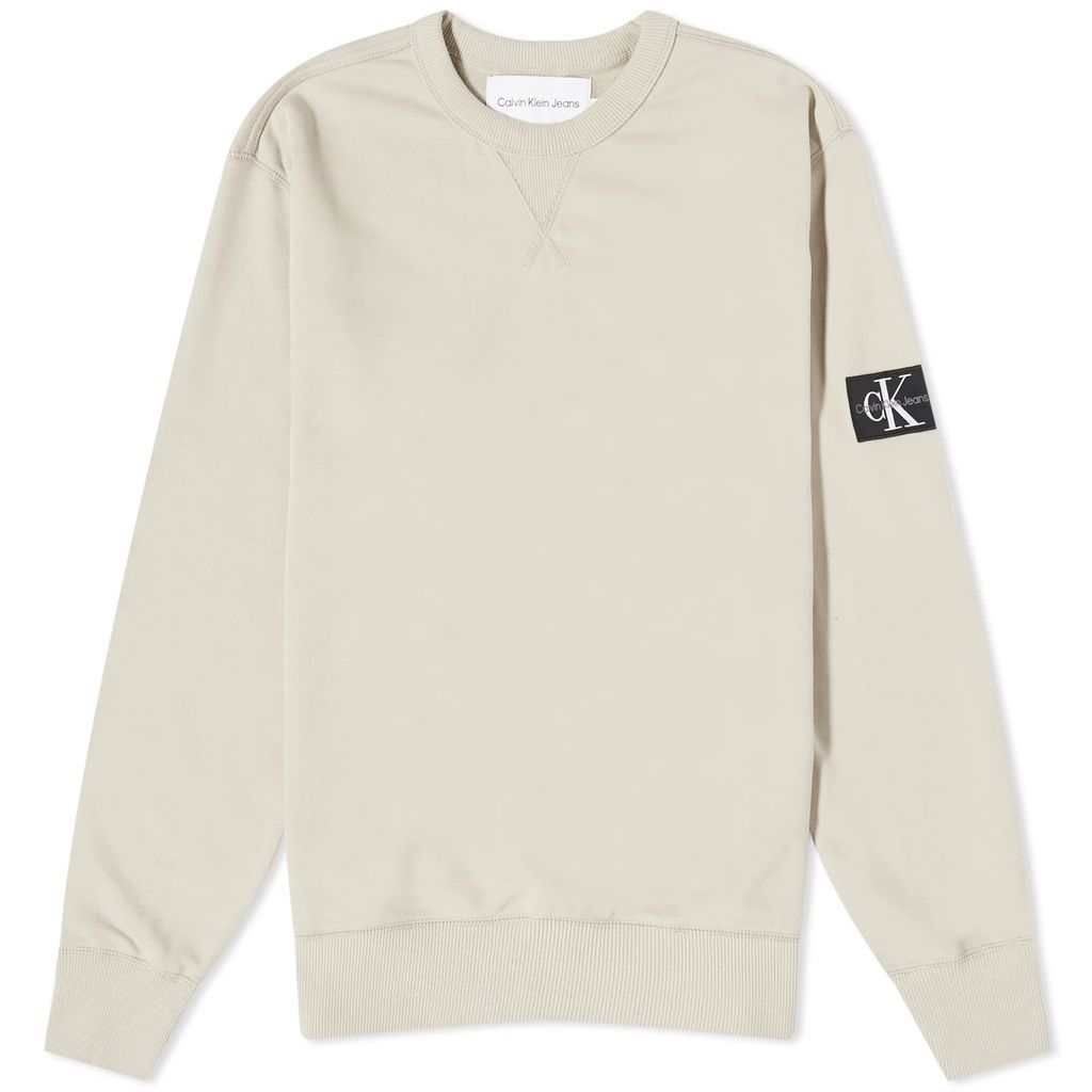 Men's Badge Crew Sweat Plaza Taupe