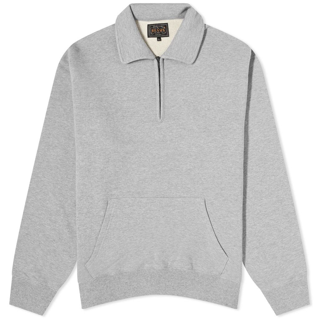 Men's Half Zip Sweat Heather Grey