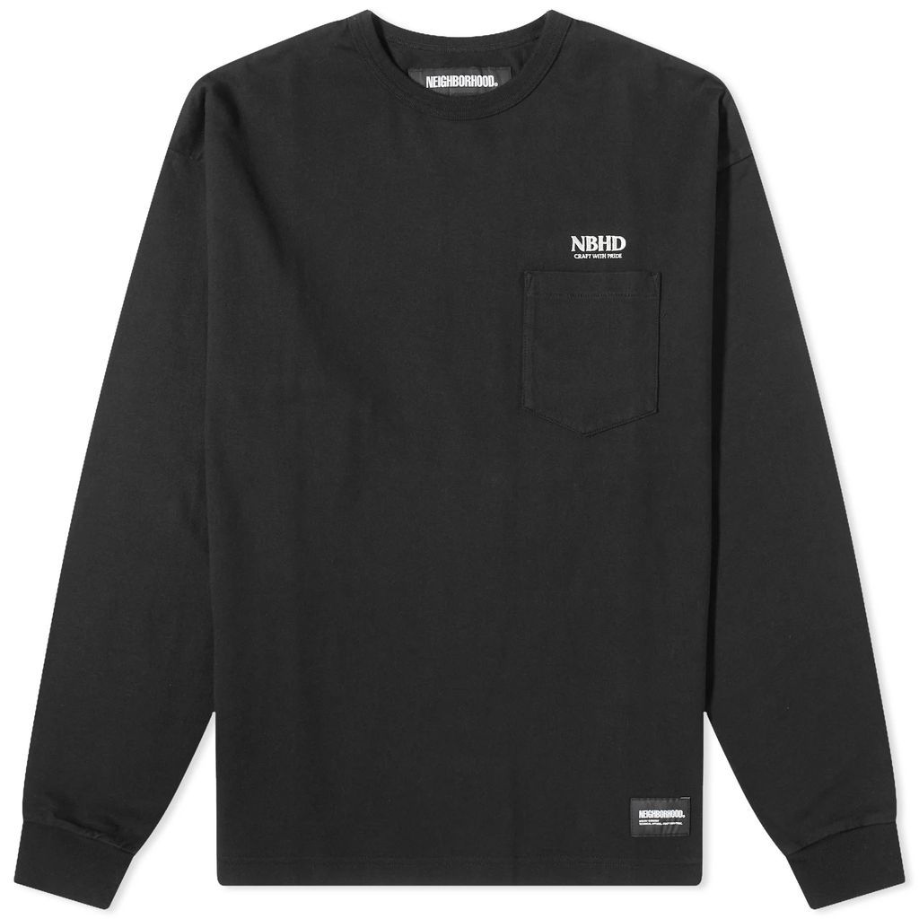 Men's Long Sleeve Classic Pocket T-Shirt Black