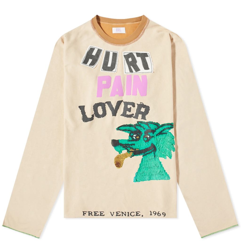 Unisex Hurt Lover Reversible T-Shirt Ivory Brown