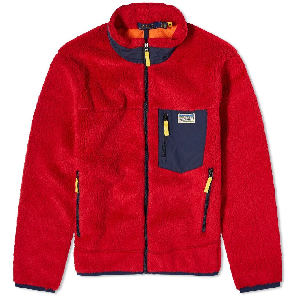 Men's Hi-Pile Fleece Jacket Rl2000 Red
