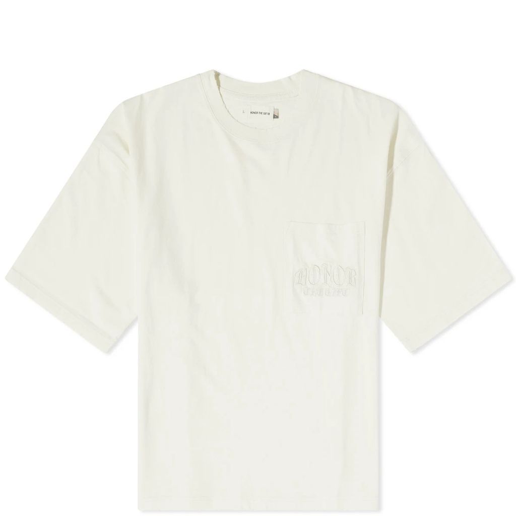 Men's Embroidered Pocket T-Shirt Bone