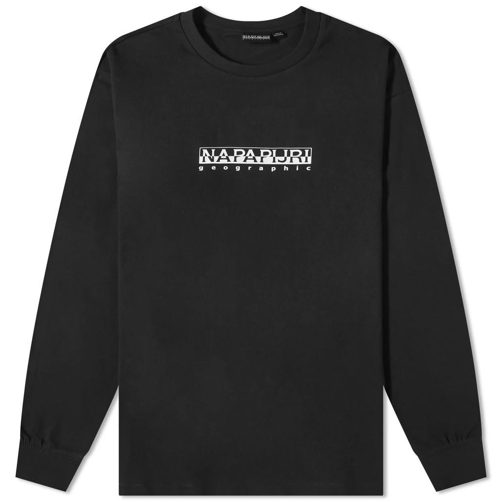 Men's Long Sleeve Box Logo T-Shirt Black