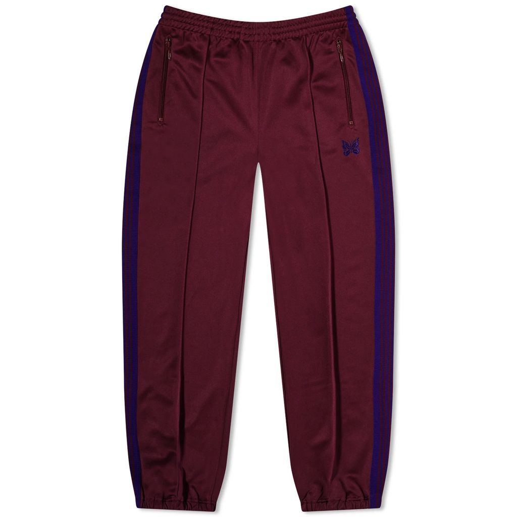 Men's Poly Smooth Zipped Track Pant Wine