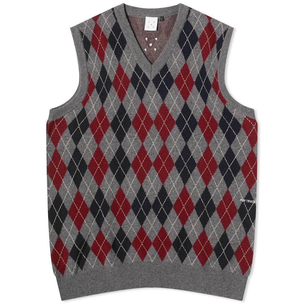Men's Burlington Knitted Vest Charcoal/Multi