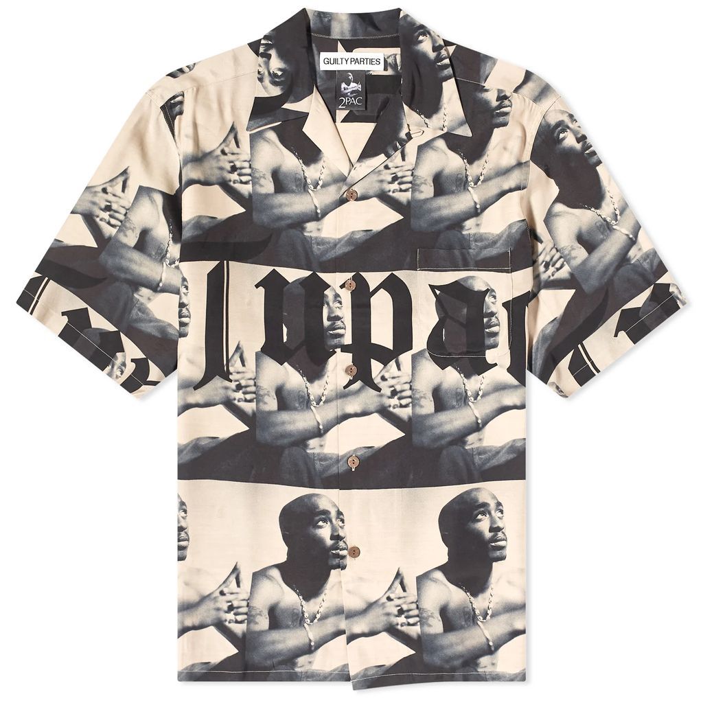 Men's Tupac Vacation Shirt Beige