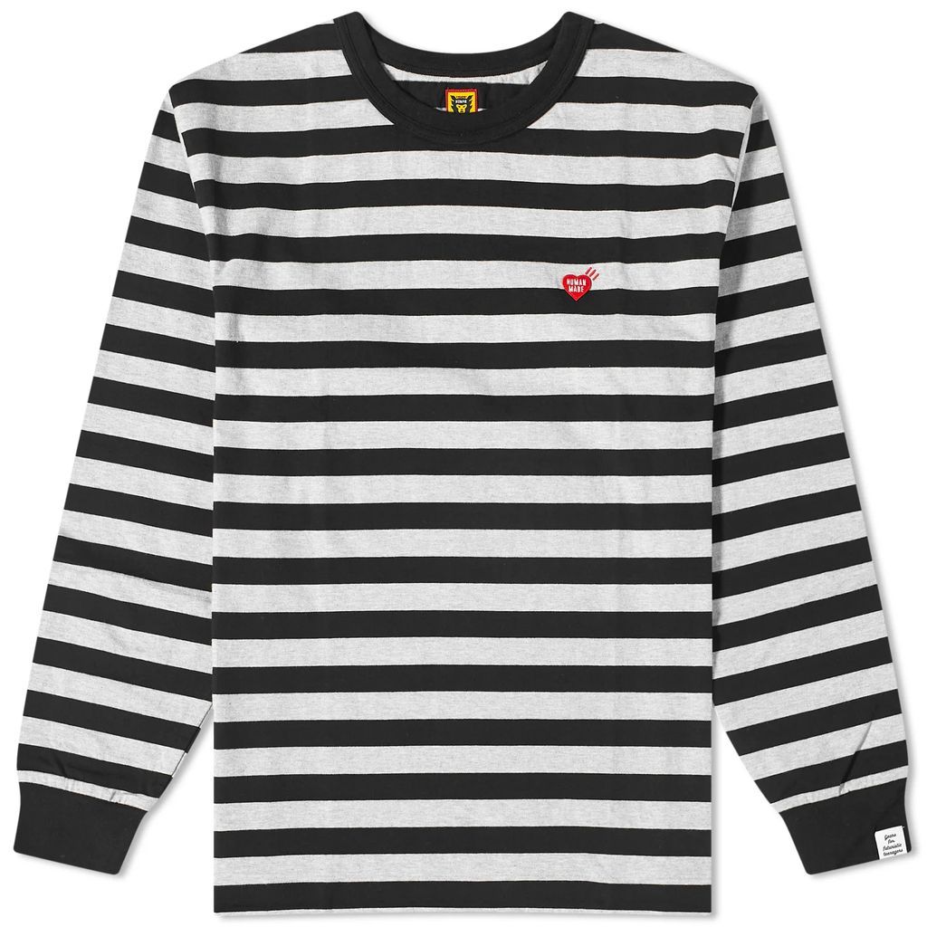 Men's Long Sleeve Striped T-Shirt Black