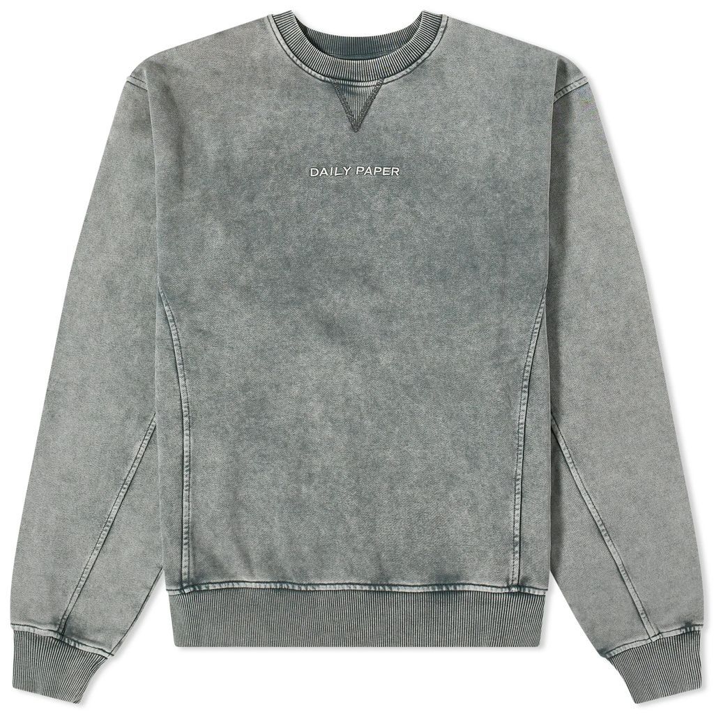 Men's Roshon Overdyed Crew Sweater Grey Flannel
