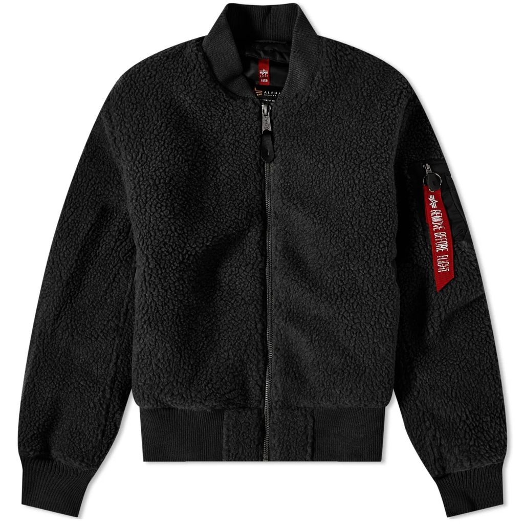 Men's MA-1 Teddy Fleece Jacket Black